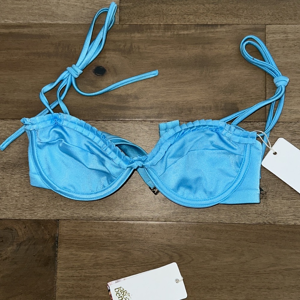 New agua bendita with tags Vibrant Blue Bikini Set size small - Picture 2 of 6